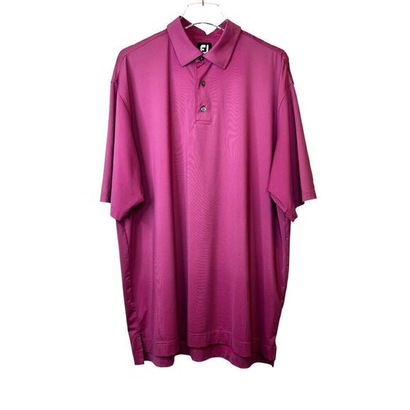 FOOTJOY Golf Men's Polo Micro Feeder Striped Polo in Light Purple Men's Size XL - Picture 1 of 10